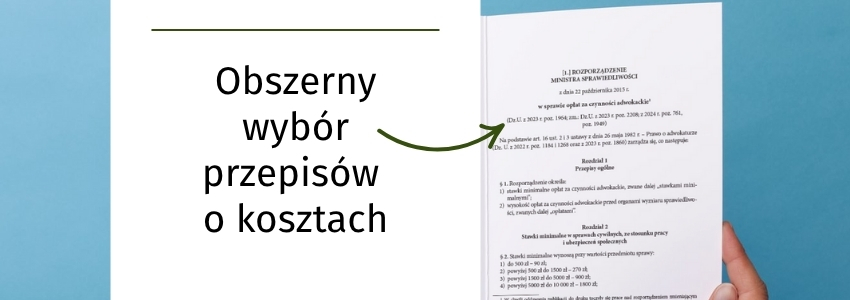 Obszerny wybór przepisów o kosztach